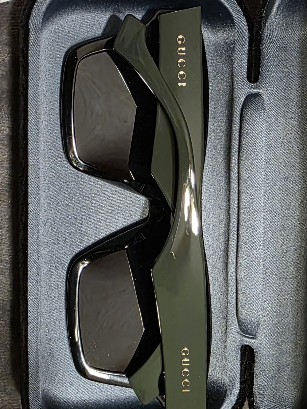 Gucci Men's Glossy Square Frame Sunglasses NEW w/ Tags